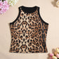 Slim fit-tank med rund hals og paljetter