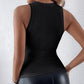 Slim fit-tank med rund hals og paljetter
