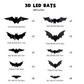 🦇3D Fladdermus LED vegglampe dekorasjon