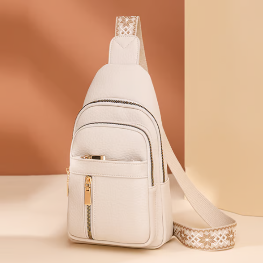🔥Ryddesalg🔥Dames moteriktig uformell ensfarget crossbody-veske(Jo mer du kjøper, jo høyere rabatt)