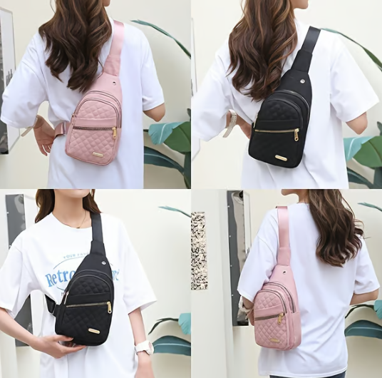 🔥Ryddesalg🔥Dames moteriktig uformell ensfarget crossbody-veske(Jo mer du kjøper, jo høyere rabatt)