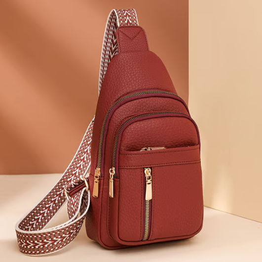 🔥Ryddesalg🔥Dames moteriktig uformell ensfarget crossbody-veske(Jo mer du kjøper, jo høyere rabatt)