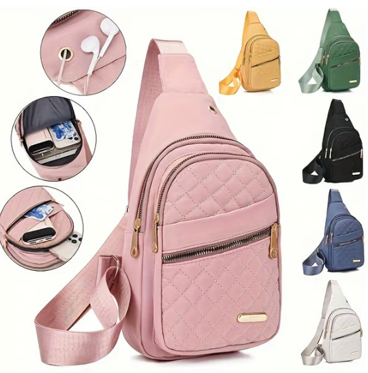🔥Ryddesalg🔥Dames moteriktig uformell ensfarget crossbody-veske(Jo mer du kjøper, jo høyere rabatt)