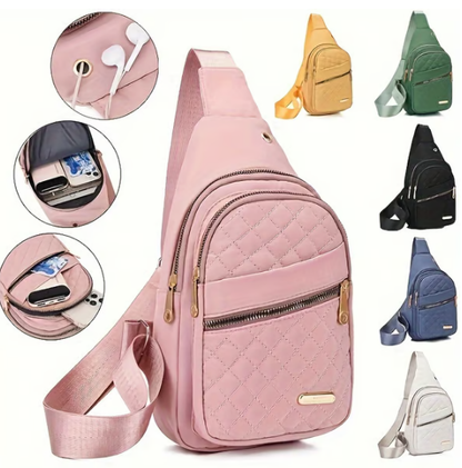 🔥Ryddesalg🔥Dames moteriktig uformell ensfarget crossbody-veske(Jo mer du kjøper, jo høyere rabatt)