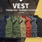 Oversized sleeveless vest med lommer for menn