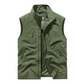 Oversized sleeveless vest med lommer for menn
