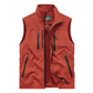 Oversized sleeveless vest med lommer for menn