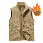 Oversized sleeveless vest med lommer for menn