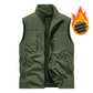 Oversized sleeveless vest med lommer for menn