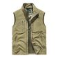 Oversized sleeveless vest med lommer for menn