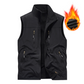 Oversized sleeveless vest med lommer for menn