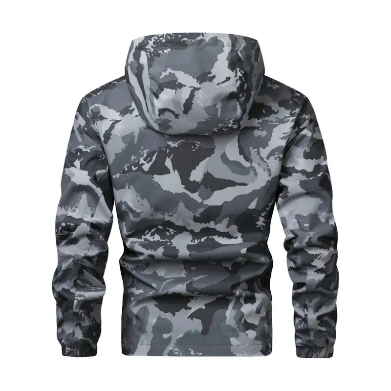 🦅 Herre Camouflage Jakke: Hette, Flere Lommer & Værbestandig – Perfekt For Utendørs & Byen!