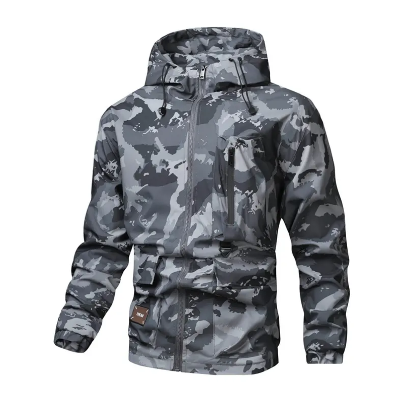 🦅 Herre Camouflage Jakke: Hette, Flere Lommer & Værbestandig – Perfekt For Utendørs & Byen!