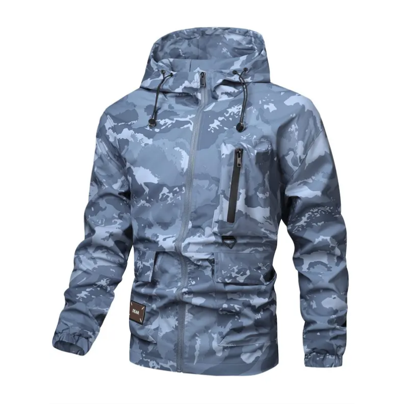 🦅 Herre Camouflage Jakke: Hette, Flere Lommer & Værbestandig – Perfekt For Utendørs & Byen!