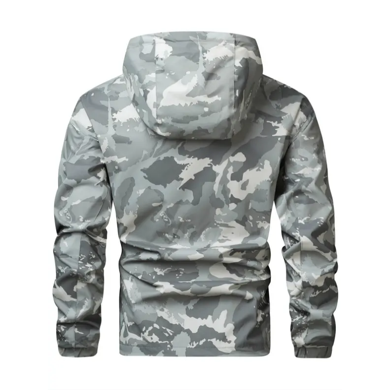 🦅 Herre Camouflage Jakke: Hette, Flere Lommer & Værbestandig – Perfekt For Utendørs & Byen!