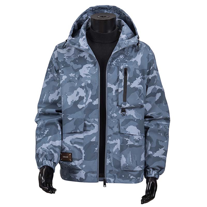 🦅 Herre Camouflage Jakke: Hette, Flere Lommer & Værbestandig – Perfekt For Utendørs & Byen!
