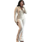 Sexy Solid Color Long-Sleeve Top & Pants Set