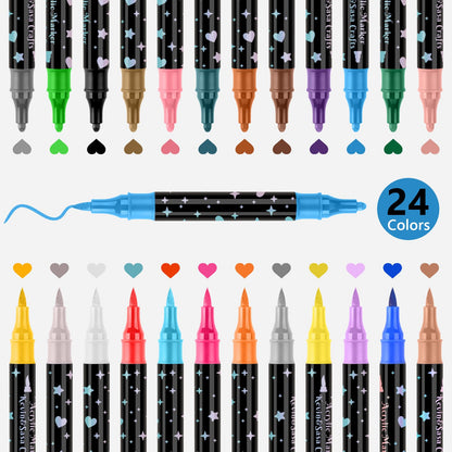 🔥Hot Sale🎁Glittermarkerpenne med to spisser