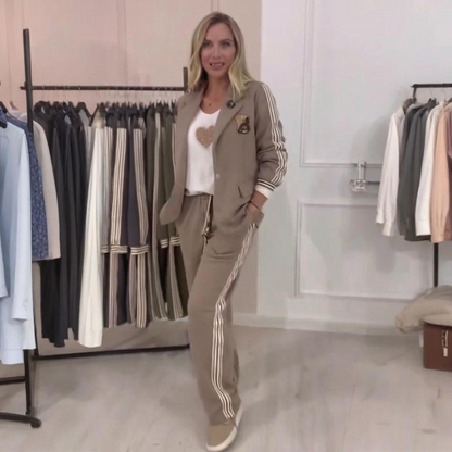 Mote Side Striped Blazer & Pants 2-delers sett