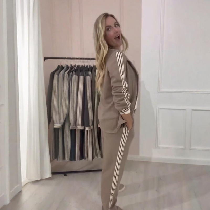 Mote Side Striped Blazer & Pants 2-delers sett