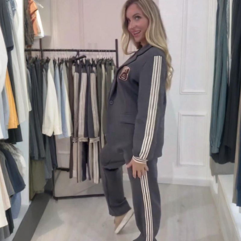 Mote Side Striped Blazer & Pants 2-delers sett