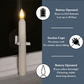 LED-stearinlys med sensor og sugekopp