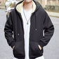 Men’s Thickened Faux Cashmere Hoodie Cardigan