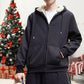 Men’s Thickened Faux Cashmere Hoodie Cardigan