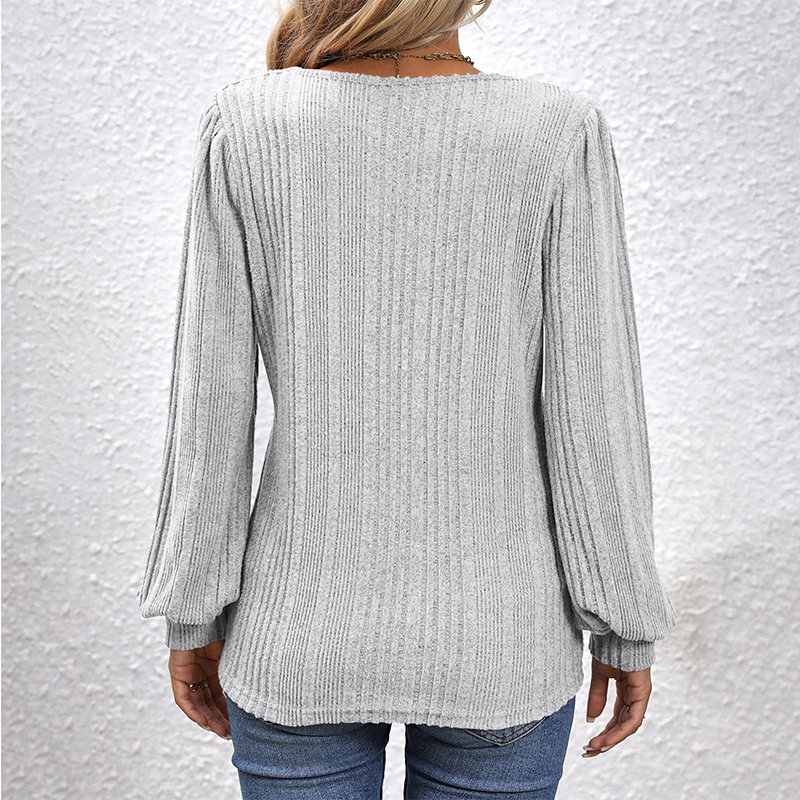 Women’s Square Neck Puff Sleeves Sweatshirt