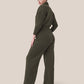 🔥AirEase Sleeve Wide-Leg Jumpsuit –👏4-veis stretch, glidelås foran og praktiske lommer!