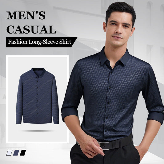 👔 Casual langermet skjorte for menn
