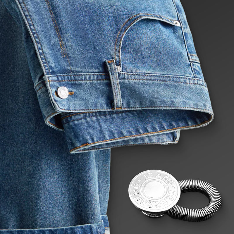 Fjærbelastet metallknapp for midjeforlengelse til jeans💗 Kjøp 1 få 1 gratis