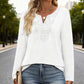 Nytt!🌟Elegant V-hals langermet topp for kvinner