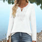 Nytt!🌟Elegant V-hals langermet topp for kvinner
