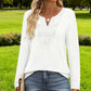 Nytt!🌟Elegant V-hals langermet topp for kvinner