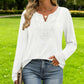 Nytt!🌟Elegant V-hals langermet topp for kvinner