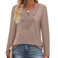 Nytt!🌟Elegant V-hals langermet topp for kvinner