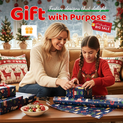 🎁Xmas Hot Salg✨【Julepapir til gaveinnpakning】✨ (70*50cm)