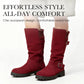 🔥Siste dag: 50% rabatt!⏰👢Damer Slouchy Boots til midt på leggen🎁