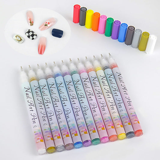 🎨12-farget profesjonelt neglelakkpennsett-Kjøp 2 sett få 1 gratis💅