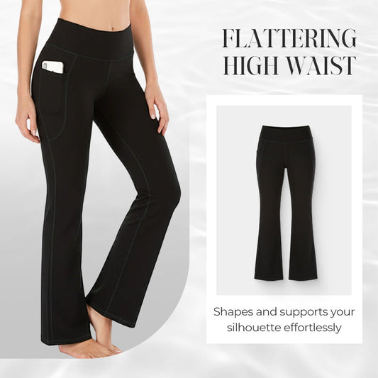 🔥 Ultra Sculpt Høy Midje Magekontroll Flare Leggings