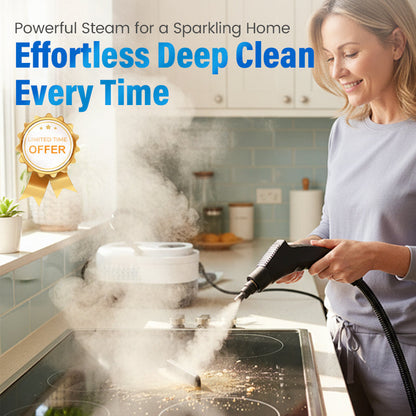 📢 ⏰ 50% AV! Høytemperatur damprenser – 105°C damp, 15 sek oppvarming. Fjerner 99,9% av bakterier, ingen kjemikalier. 6 trinn, 1100 ml tank. Magi for alle overflater! 🔥✨