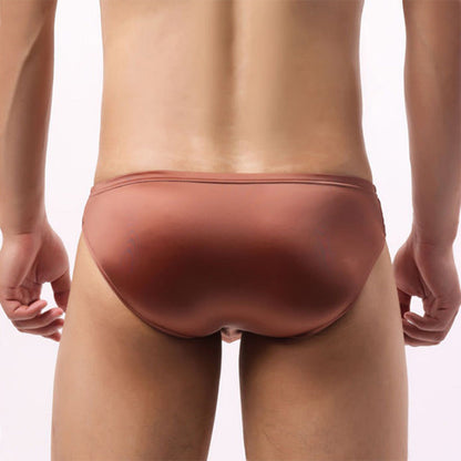 🔥Hot Deals - 50 % AVSLAG📢📢Sexy truser for menn med lav midje og formet pose - Ice Silk-truser med formet støtte, myke og elastiske