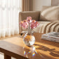 🏆Valentinsdag Hot Sale 50% RABATT❤️ Krystallfarget rosenblomst-samlefigur med vase