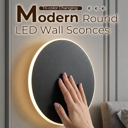 50 % RABATT!! 🌟Moderne runde LED-vegglamper