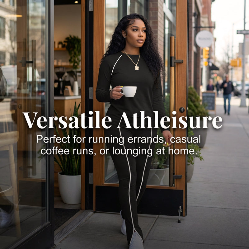 💥✨Begrenset tid 50 % rabatt✨Casual 2-delers joggedress for kvinner