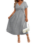 💗Elegant kjole med V-hals og vridd front for damer💗✨La sjarmen din skinne klart