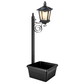 🌿🌞 2-i-1 solcellelampe med blomsterpotte – varmt hvitt lys, værbestandig for hage, terrasse og inngangsparti