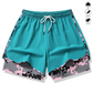 Dame casual treningsshorts med innebygd liner