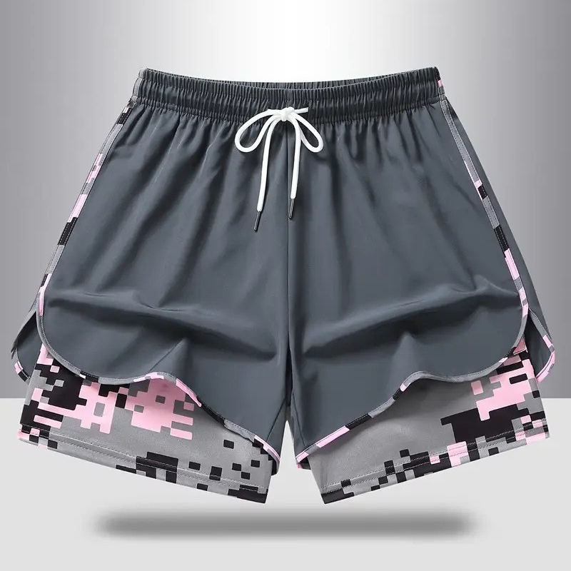 Dame casual treningsshorts med innebygd liner